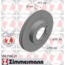 590.2586.20 ZIMMERMANN Тормозной диск