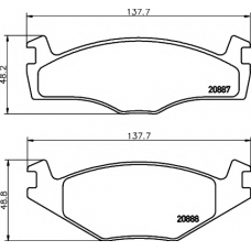 8DB 355 006-171 HELLA PAGID Комплект тормозных колодок, дисковый тормоз