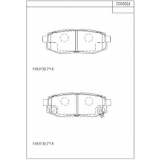 KD33502 ASIMCO Комплект тормозных колодок, дисковый тормоз