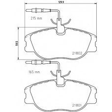 8DB 355 018-171 HELLA PAGID Комплект тормозных колодок, дисковый тормоз