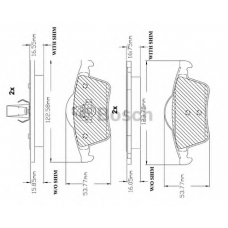 F 03B 150 066 BOSCH Комплект тормозных колодок, дисковый тормоз