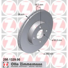 250.1329.00 ZIMMERMANN Тормозной диск