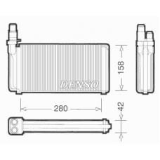 DRR09020 DENSO Теплообменник, отопление салона