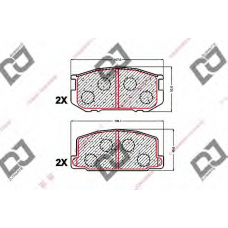 BP1548 DJ PARTS Комплект тормозных колодок, дисковый тормоз