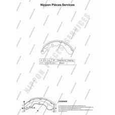 D350U08 NPS Комплект тормозных колодок