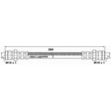 FBH6257 FIRST LINE Тормозной шланг