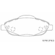 KD7506 ASIMCO Комплект тормозных колодок, дисковый тормоз