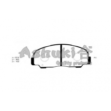 D093-05J ASHUKI Комплект тормозных колодок, дисковый тормоз