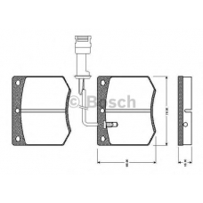 0 986 TB2 492 BOSCH Комплект тормозных колодок, дисковый тормоз