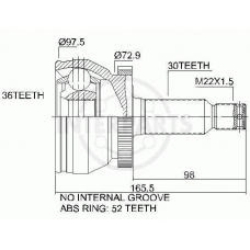 OJ-0659 InterParts Шарнирный комплект, приводной вал