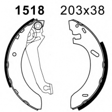 6198 BSF Комплект тормозов, барабанный тормозной механизм