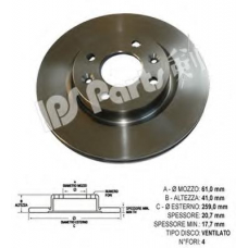 IBT-1105 IPS Parts Тормозной диск