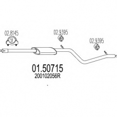 01.50715 MTS Средний глушитель выхлопных газов