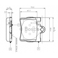 0 986 TB2 378 BOSCH Комплект тормозных колодок, дисковый тормоз