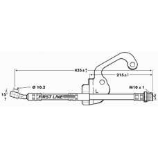 FBH7055 FIRST LINE Тормозной шланг