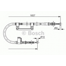 1 987 477 502 BOSCH Трос, стояночная тормозная система