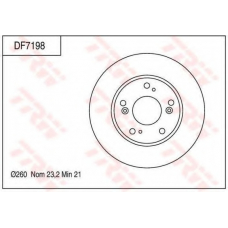 DF7198 TRW Тормозной диск