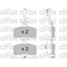 822-026-3 CIFAM Комплект тормозных колодок, дисковый тормоз