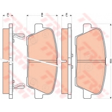 GDB3499 TRW Комплект тормозных колодок, дисковый тормоз