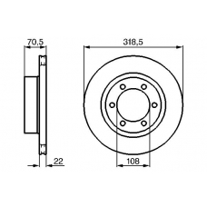 0 986 478 698 BOSCH Тормозной диск