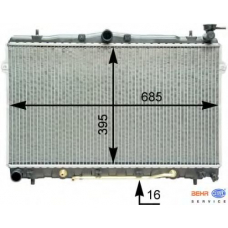 8MK 376 762-091 HELLA Радиатор, охлаждение двигателя