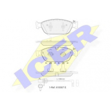 181993 ICER Комплект тормозных колодок, дисковый тормоз