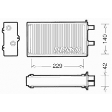 DRR13001 DENSO Теплообменник, отопление салона