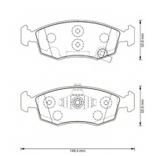 573366B BENDIX Комплект тормозных колодок, дисковый тормоз