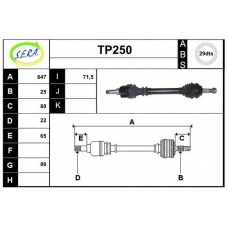 TP250 SERA Приводной вал