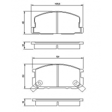 0 986 468 670 BOSCH Комплект тормозных колодок, дисковый тормоз