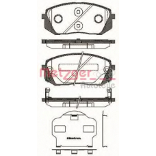 1302.02 METZGER Комплект тормозных колодок, дисковый тормоз