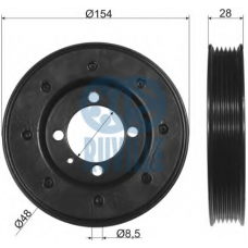 515303 RUVILLE Ременный шкив, коленчатый вал