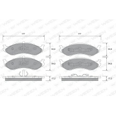 151-2492 WEEN Комплект тормозных колодок, дисковый тормоз