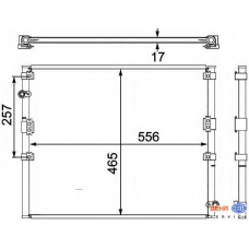 8FC 351 304-071 HELLA Конденсатор, кондиционер