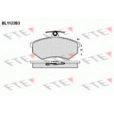 BL1122B3 FTE Комплект тормозных колодок, дисковый тормоз
