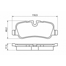 0 986 494 148 BOSCH Комплект тормозных колодок, дисковый тормоз