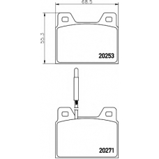 8DB 355 005-991 HELLA Комплект тормозных колодок, дисковый тормоз