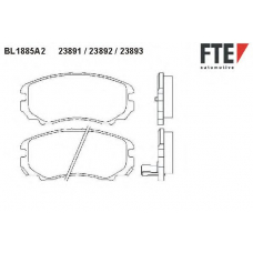 BL1885A2 FTE Комплект тормозных колодок, дисковый тормоз