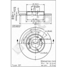 BS 7443 BRECO Тормозной диск