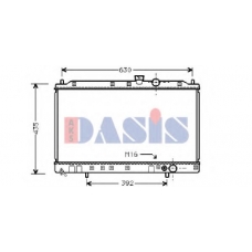 140100N AKS DASIS Радиатор, охлаждение двигателя