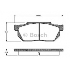 0 986 TB2 102 BOSCH Комплект тормозных колодок, дисковый тормоз