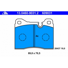 13.0460-9031.2 ATE Комплект тормозных колодок, дисковый тормоз