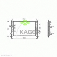 31-0422 KAGER Радиатор, охлаждение двигателя
