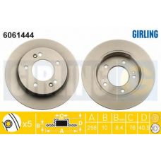 6061444 GIRLING Тормозной диск