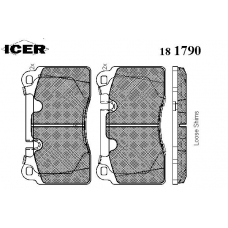 181790 ICER Комплект тормозных колодок, дисковый тормоз