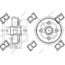 BR1055 DJ PARTS Тормозной барабан