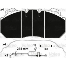 882218 VALEO Комплект тормозных колодок, дисковый тормоз