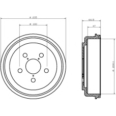 8DT 355 302-071 HELLA PAGID Тормозной барабан