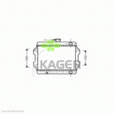 31-1042 KAGER Радиатор, охлаждение двигателя