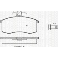 8110 70841 TRIDON Brake pads - front